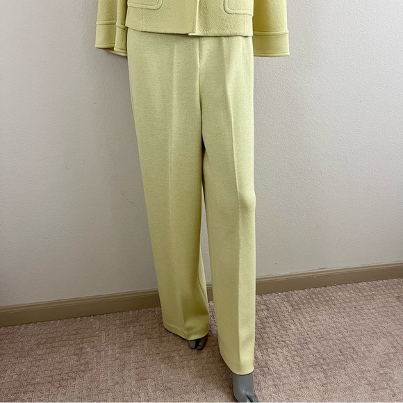 St. John Light Green Knit Pant Suit Set - Picture 3 of 11